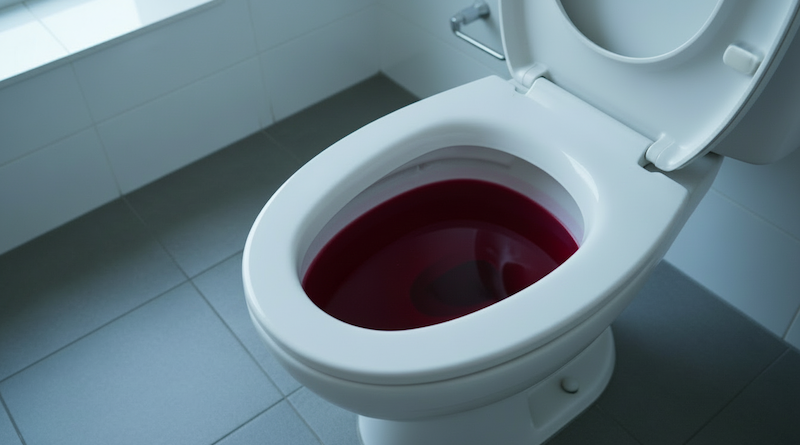 Rote Beete Wasser Toilette